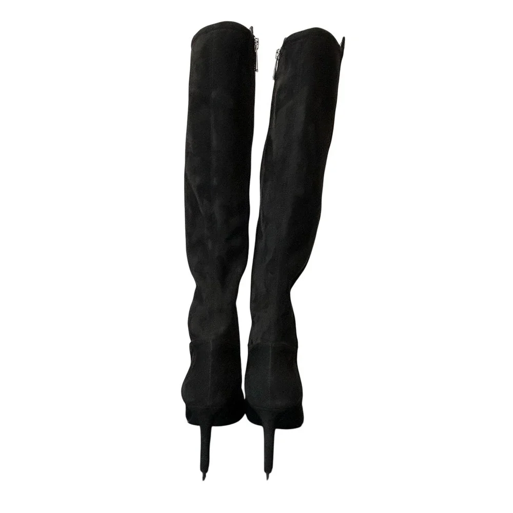 Michael Kors Dorothy Flex Black Suede Knee-High Boots - Size‎ 8.5M - Stiletto